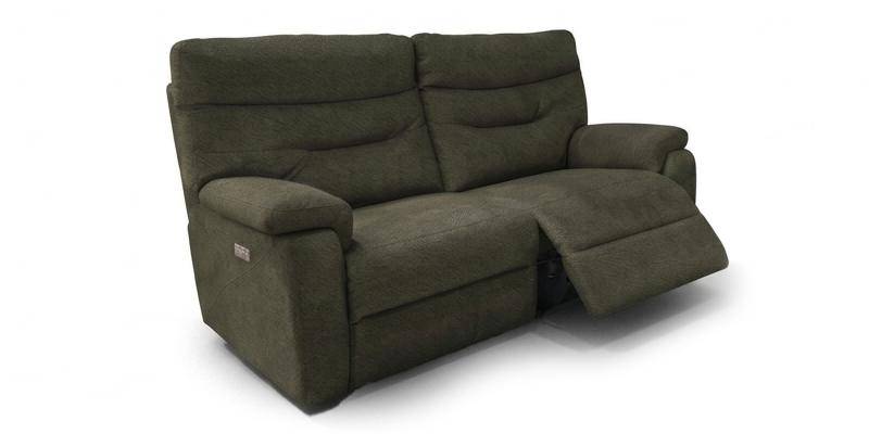 Divano 3 posti con 2 sedute relax elettriche, in microfibra antimacchia.
