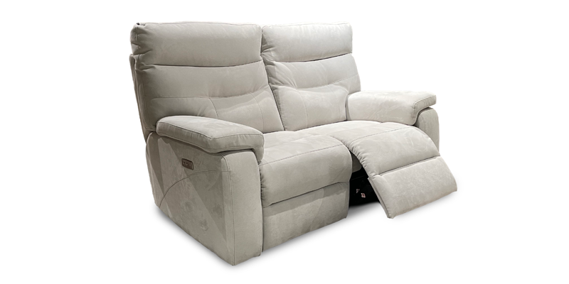 Divano 2 posti con 2 sedute relax elettriche, in tessuto Penelope.