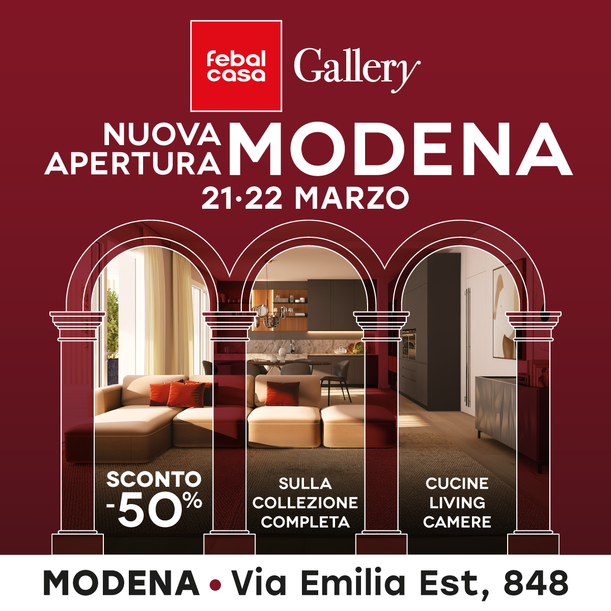 21-22 Marzo Nuova Apertura Febal Casa Gallery a Modena