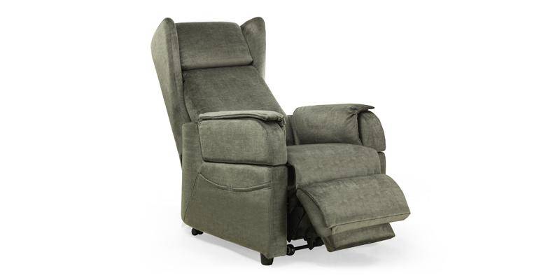 Poltrona relax elettrica, alzata lift, sistema roller e braccioli smontabili per tavolino, in microfibra antimacchia.